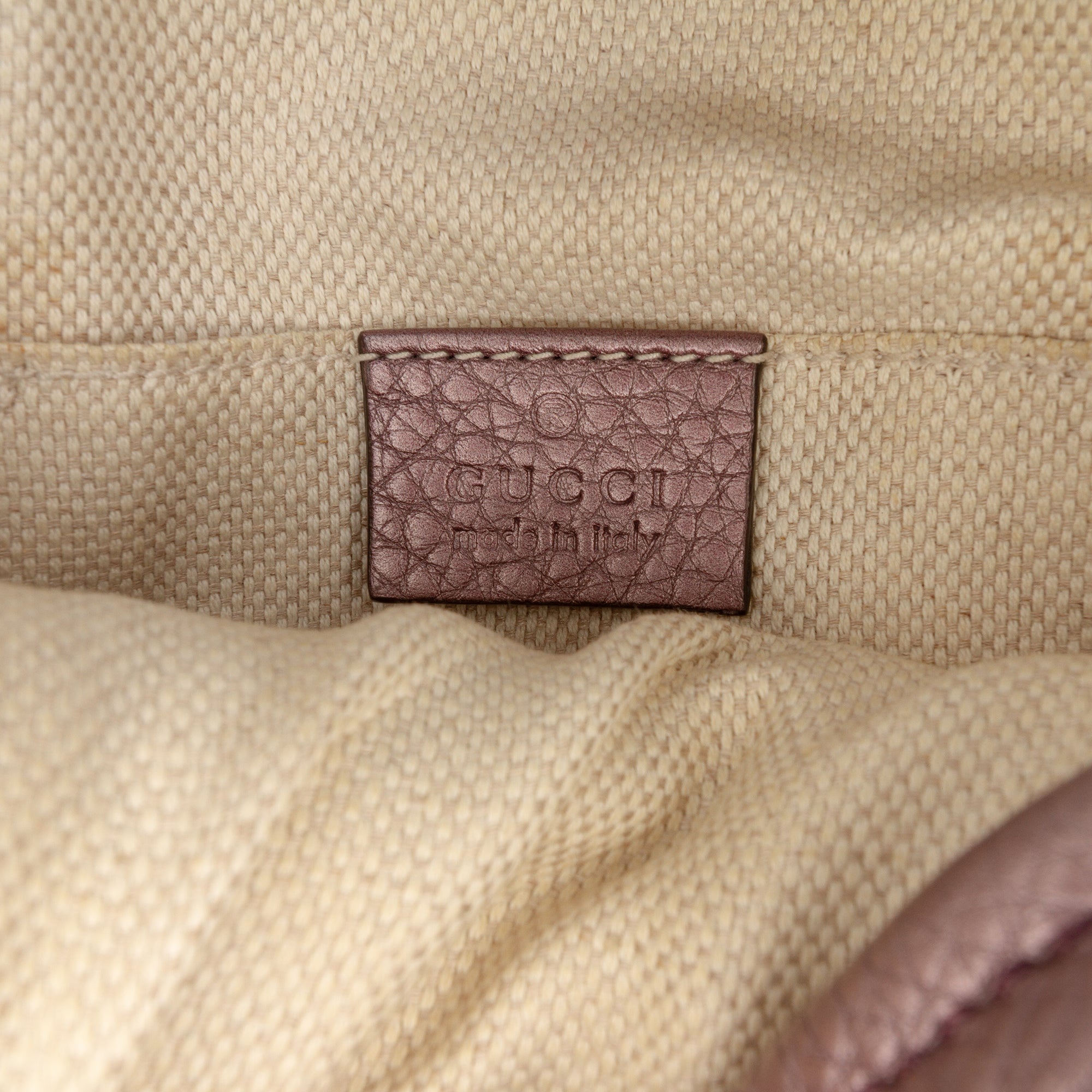 Mini Metallic Pebbled Calfskin Soho Chain Crossbody - Image 5