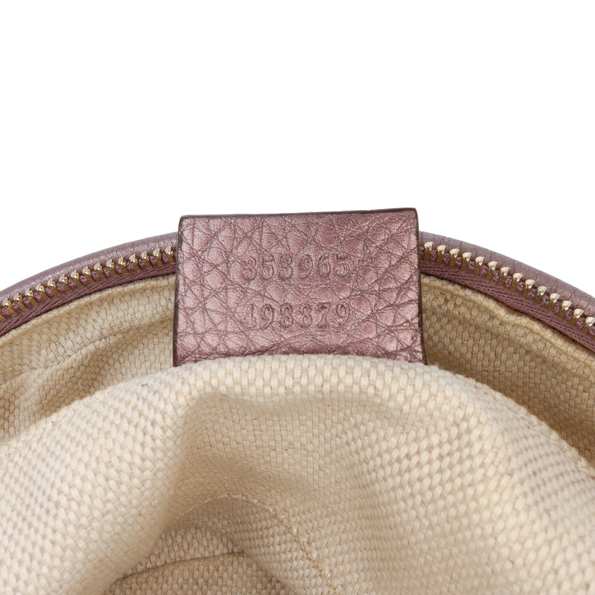 Mini Metallic Pebbled Calfskin Soho Chain Crossbody - Image 6