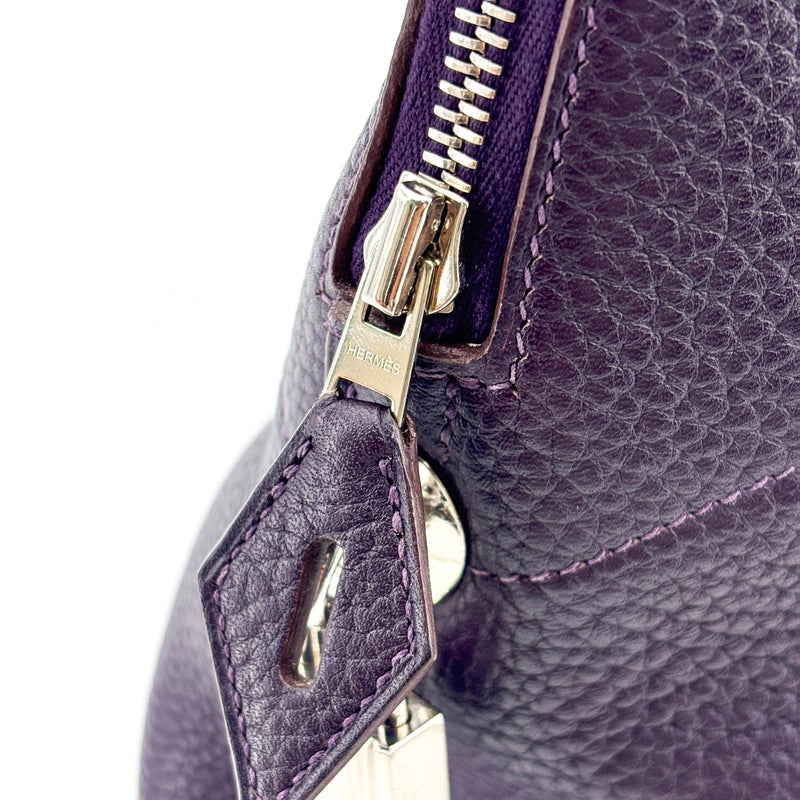 Hermes Bolide Clemence Purple Leather Bag