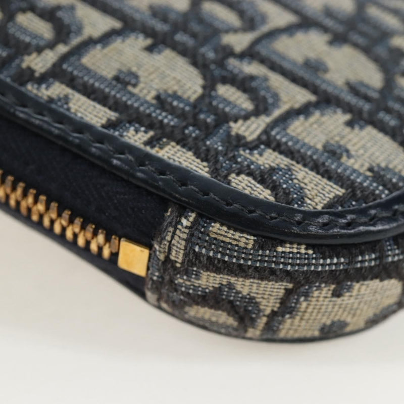 Christian Dior 30 Montaigne Phone Holder On Chain Oblique Canvas Navy Bag