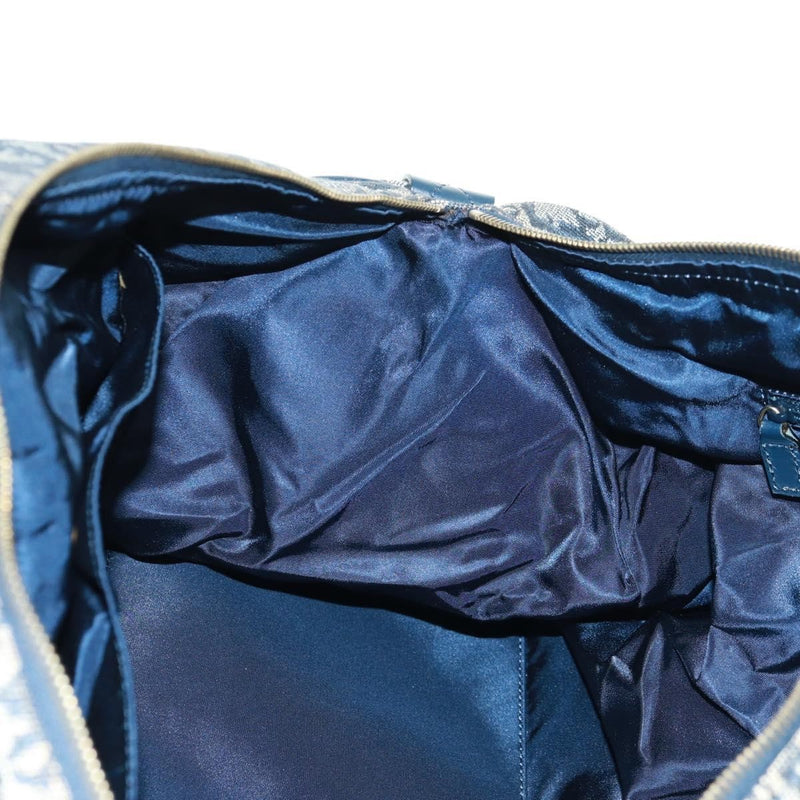 Christian Dior Vintage Trotter Boston Diorissimo Canvas Navy Bag