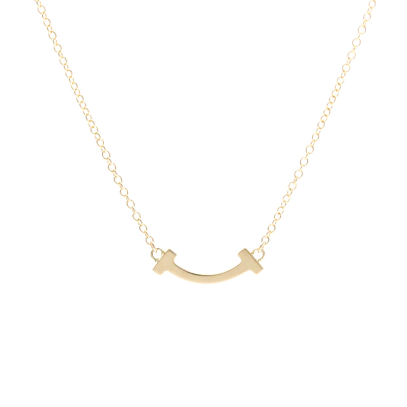 Tiffany & Co. T Smile Pendant 18k Rose Gold Pink_gold Bijoux