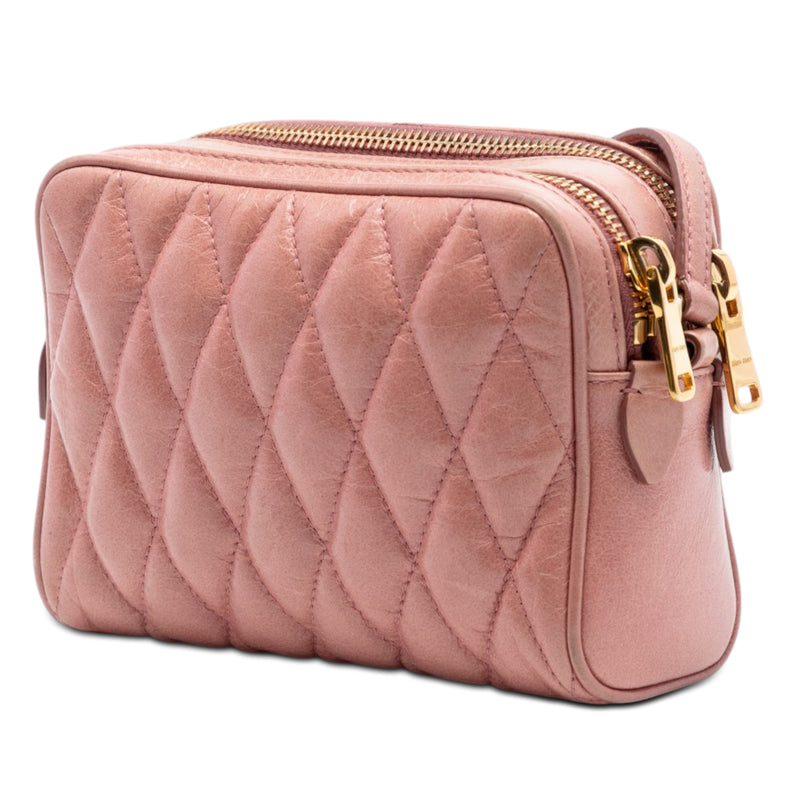 Matelasse Nappa Double Zip Camera Bag - Image 2