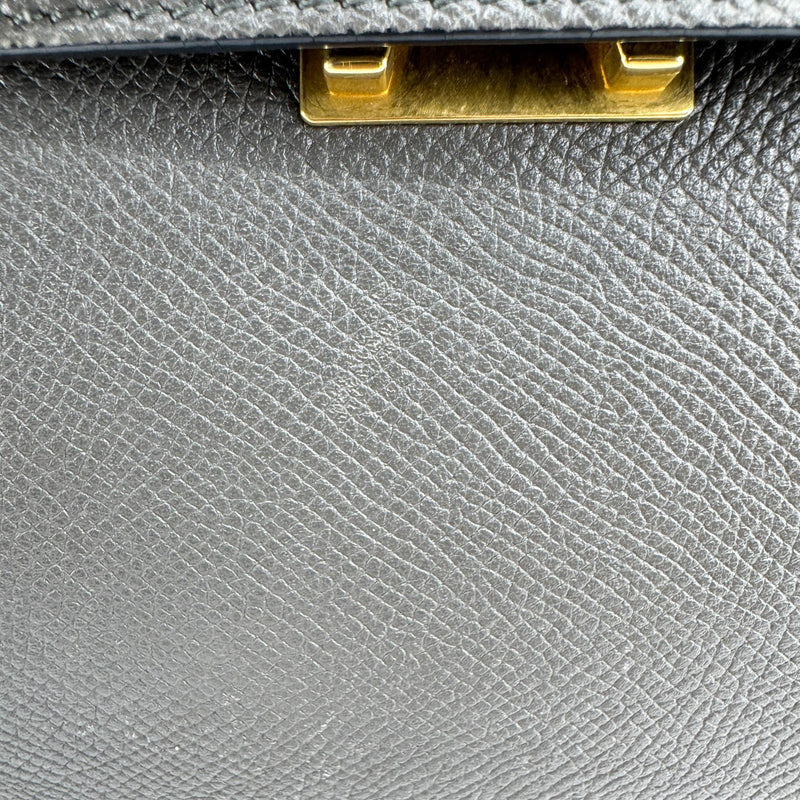 Celine Belt Calfskin Gray Leather Bag