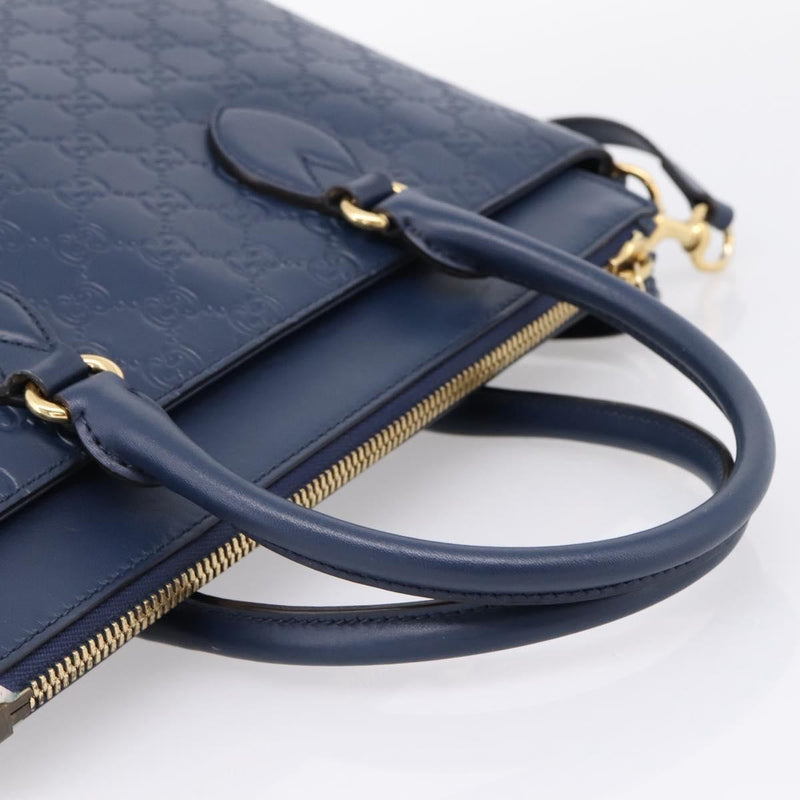 Gucci Linea A Convertible Guccissima Leather Navy Bag