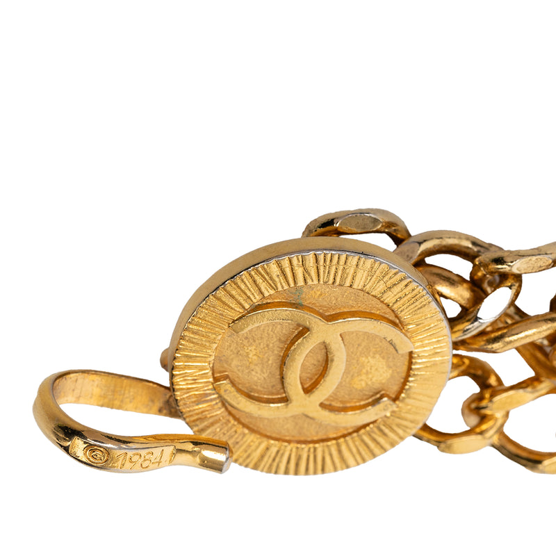 CC Gold Plated Medallion Triple Chain Belt - Image 3