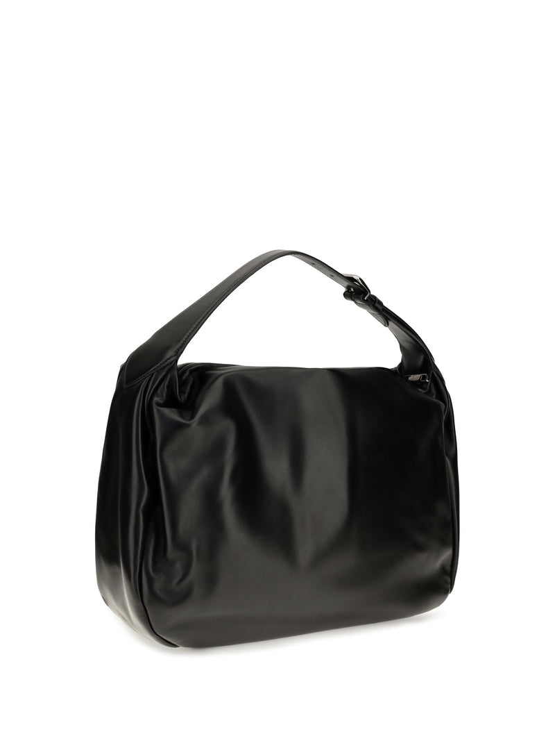 Brunello Cucinelli Shoulder Bag — Black Calf Leather