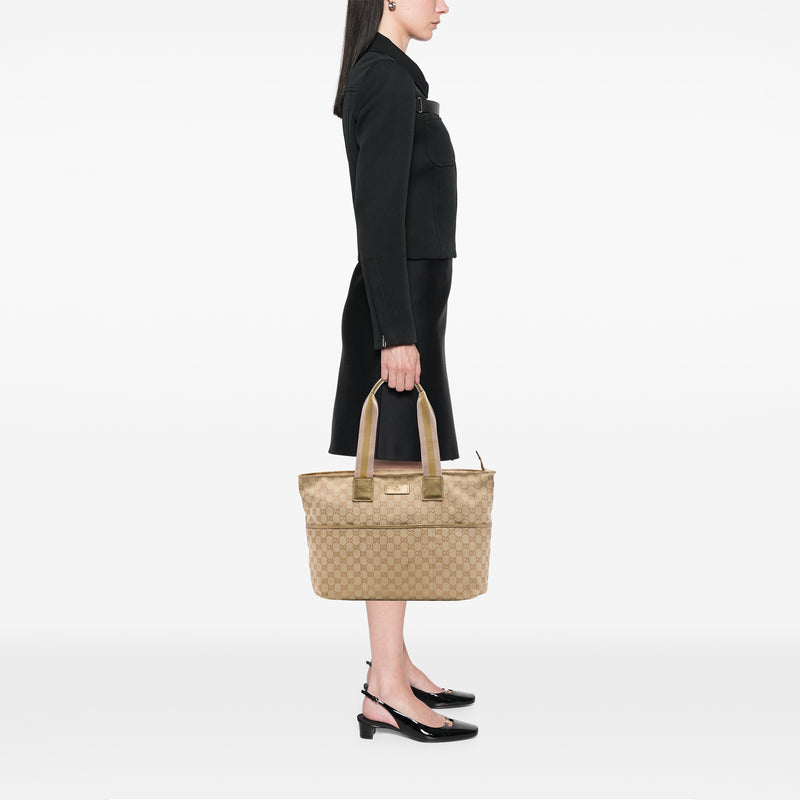 GG Canvas Web Tote - Image 6