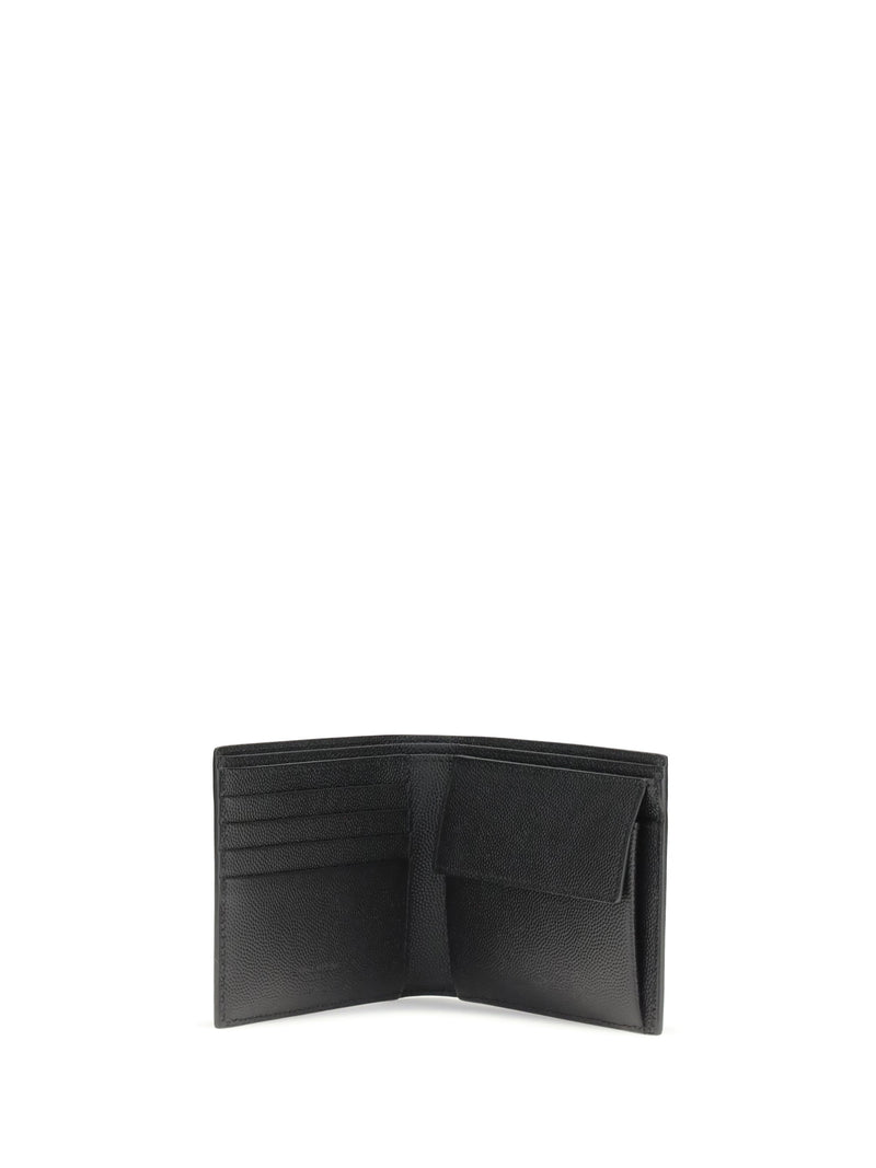 Saint Laurent Calfskin Bifold Wallet — Black Calf Leather Bos Taurus