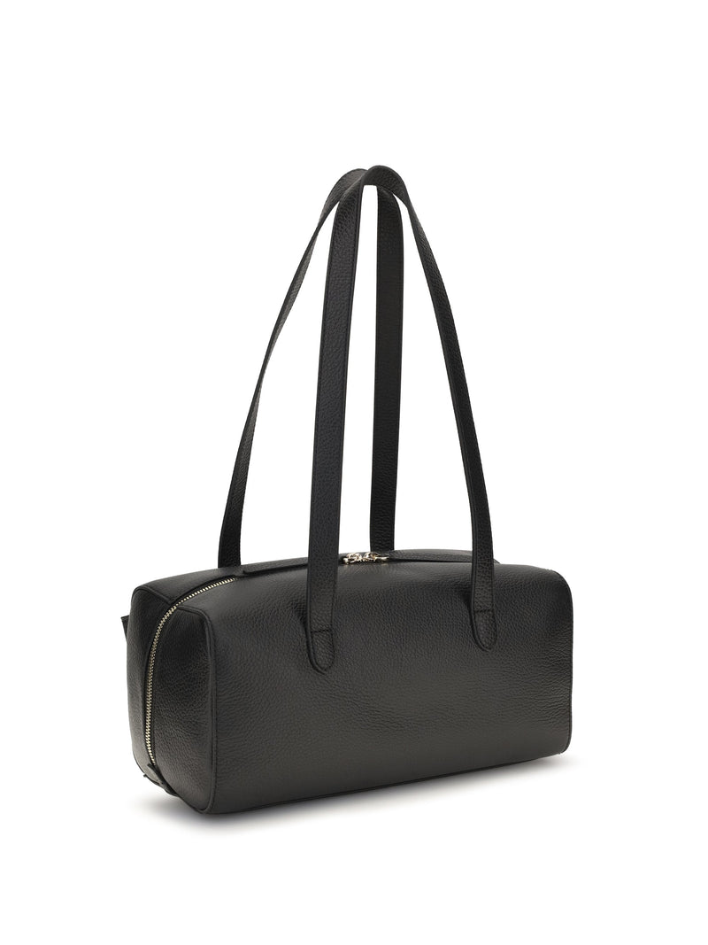 Coccinelle Mavery Shoulder Bag — Black Calf Leather Bos Taurus