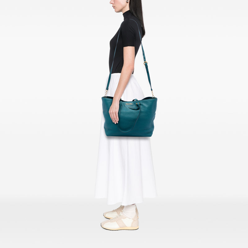 Large Vitello Daino Convertible Shopper Tote - Image 6