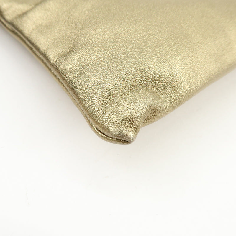 Salvatore Ferragamo Gancini Leather Gold Bag