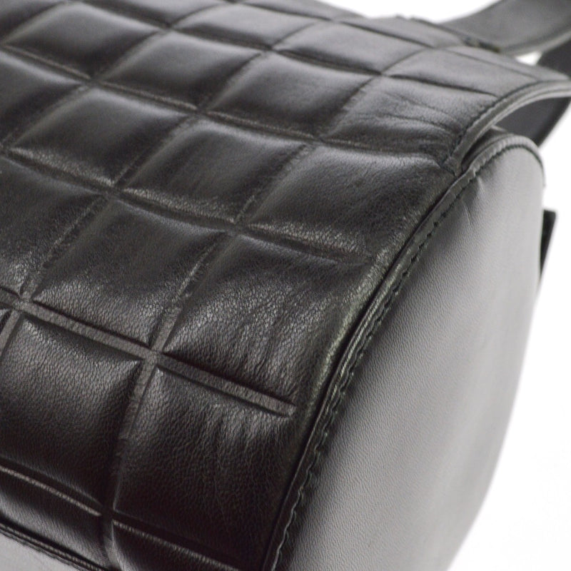 Chanel Chocolate Bar Barrel Quilted Leather Black Bag