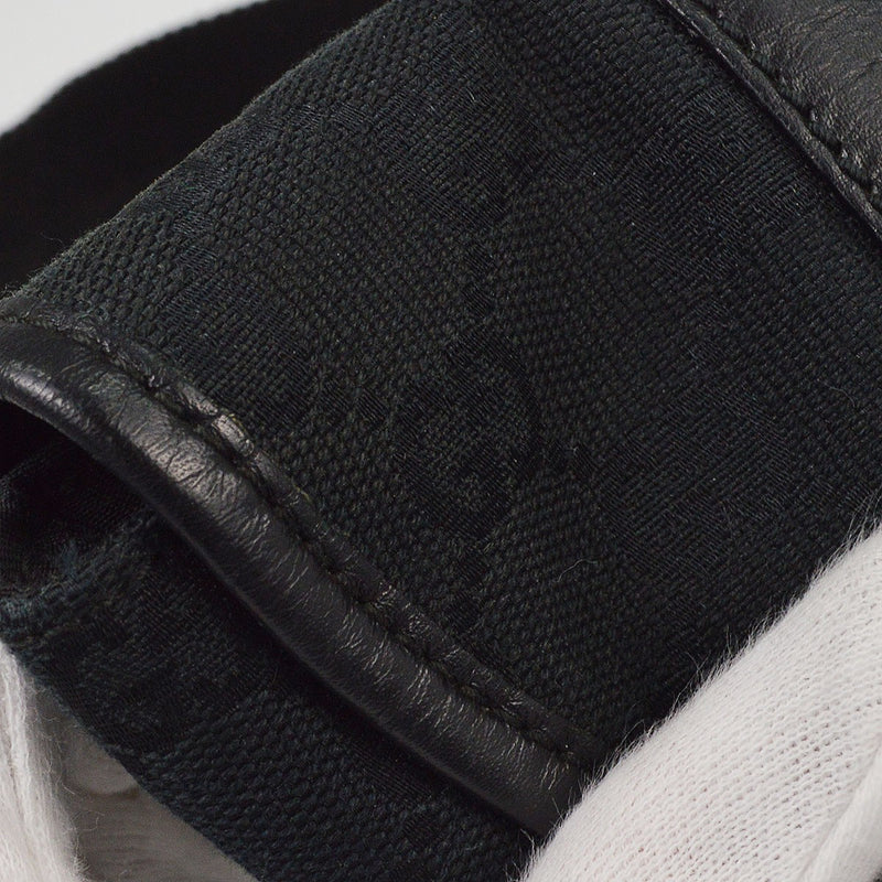 Gucci Waist Belt Bag (outlet) Gg Canvas And Leather Black