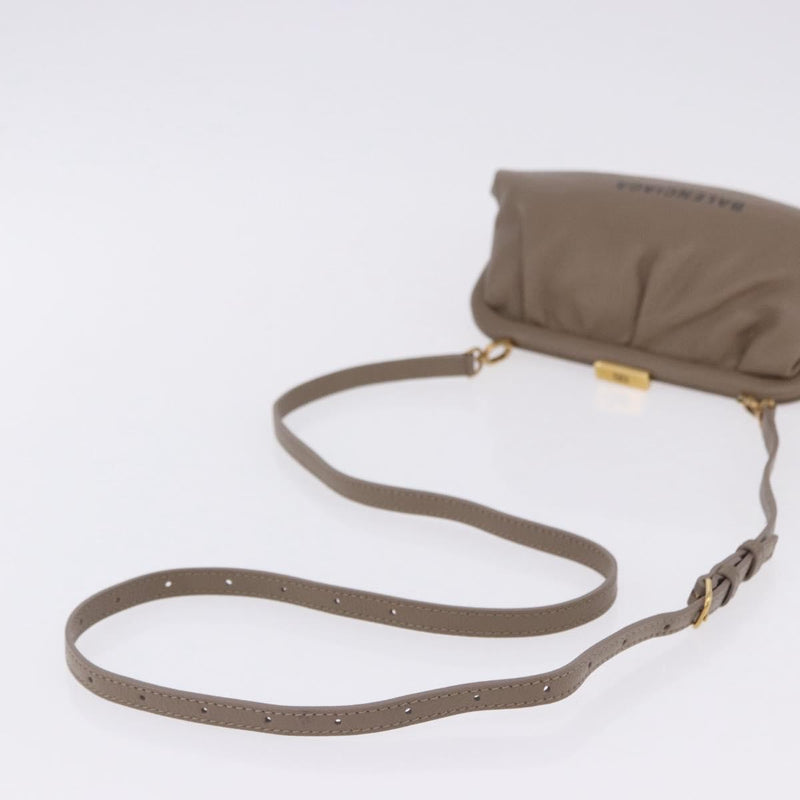 Balenciaga Cloud Clutch Leather Beige