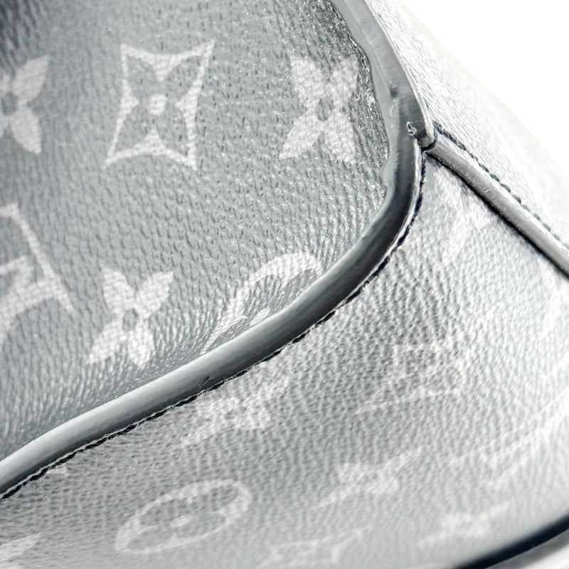 Louis Vuitton Sac Plat Zipper Monogram Eclipse Canvas Black Bag