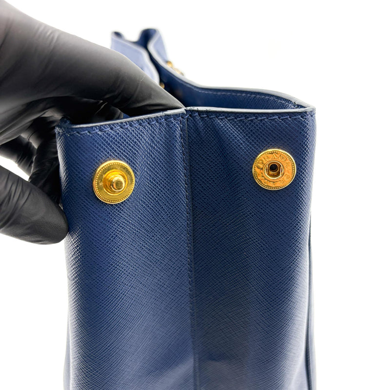 Prada Lux Open Saffiano Leather Blue Bag
