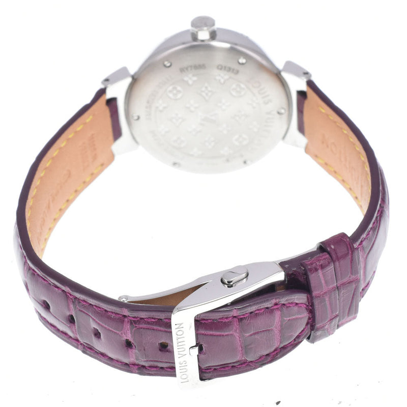 Louis Vuitton Tambour Quartz Stainless Steel And Monogram Vernis Watches