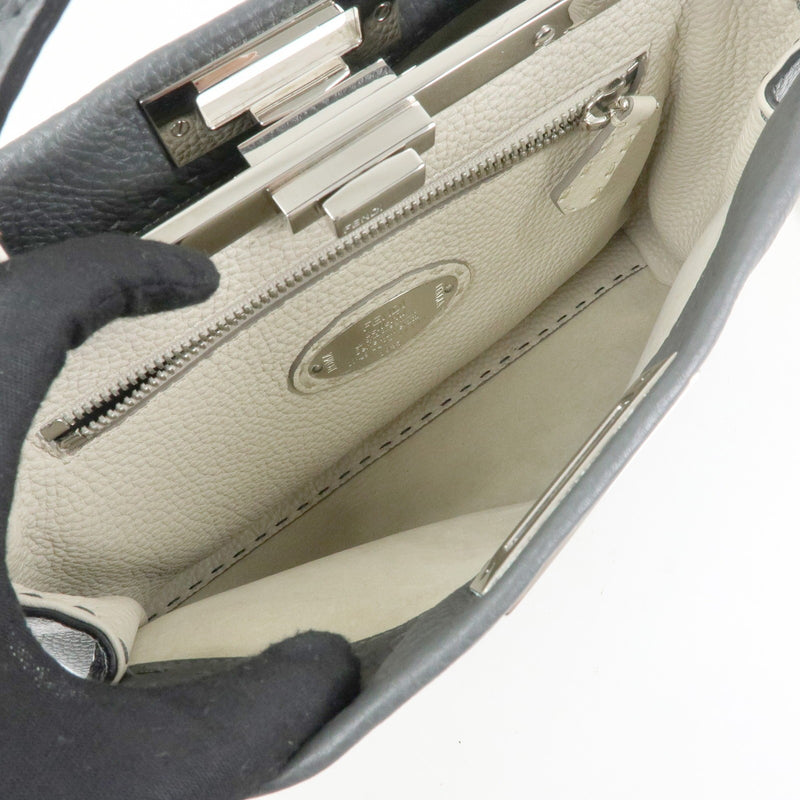 Fendi Selleria Peekaboo Leather Gray Bag
