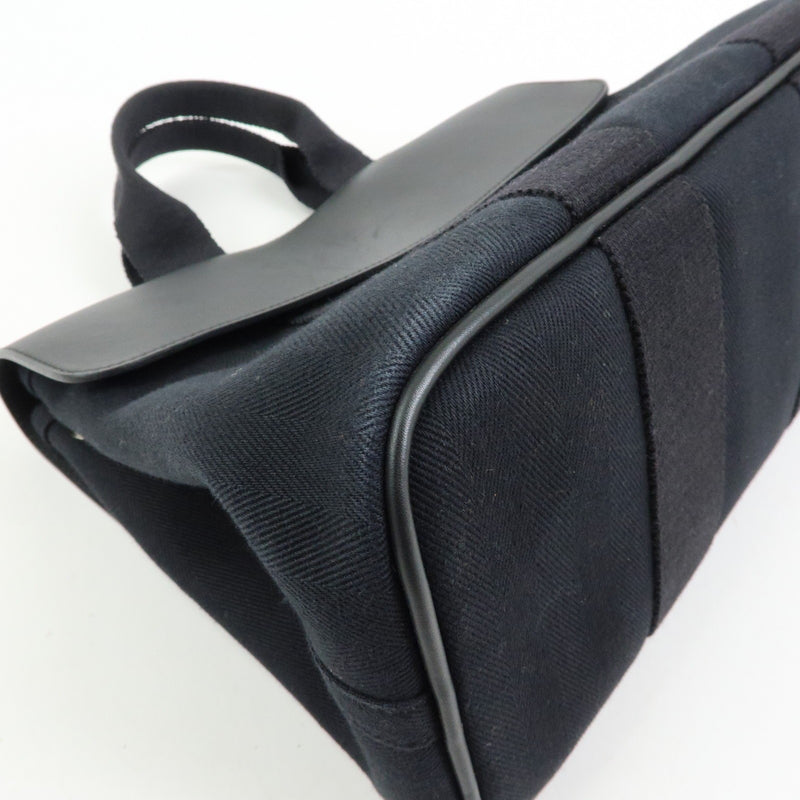 Hermes Valparaiso Toile And Leather Black Canvas Bag