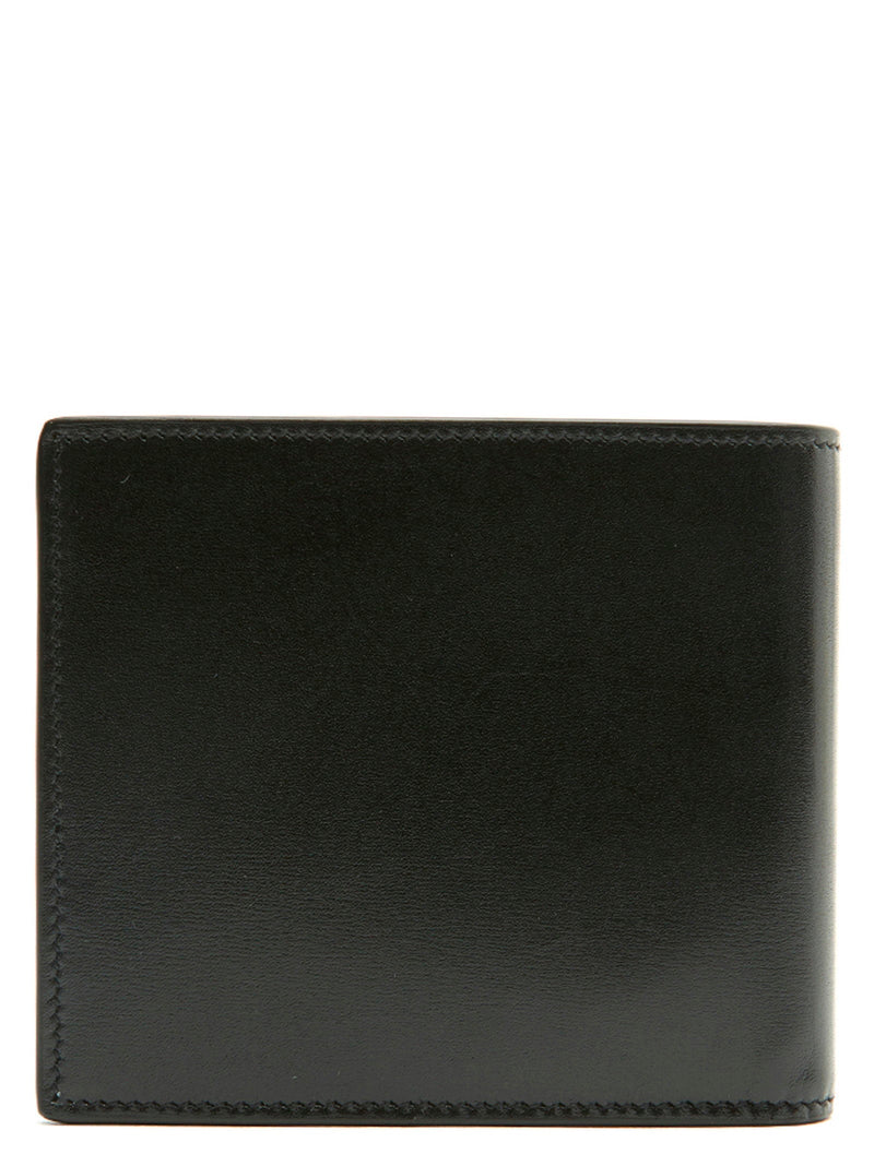 Saint Laurent Logo-Embossed Leather Wallet — Black
