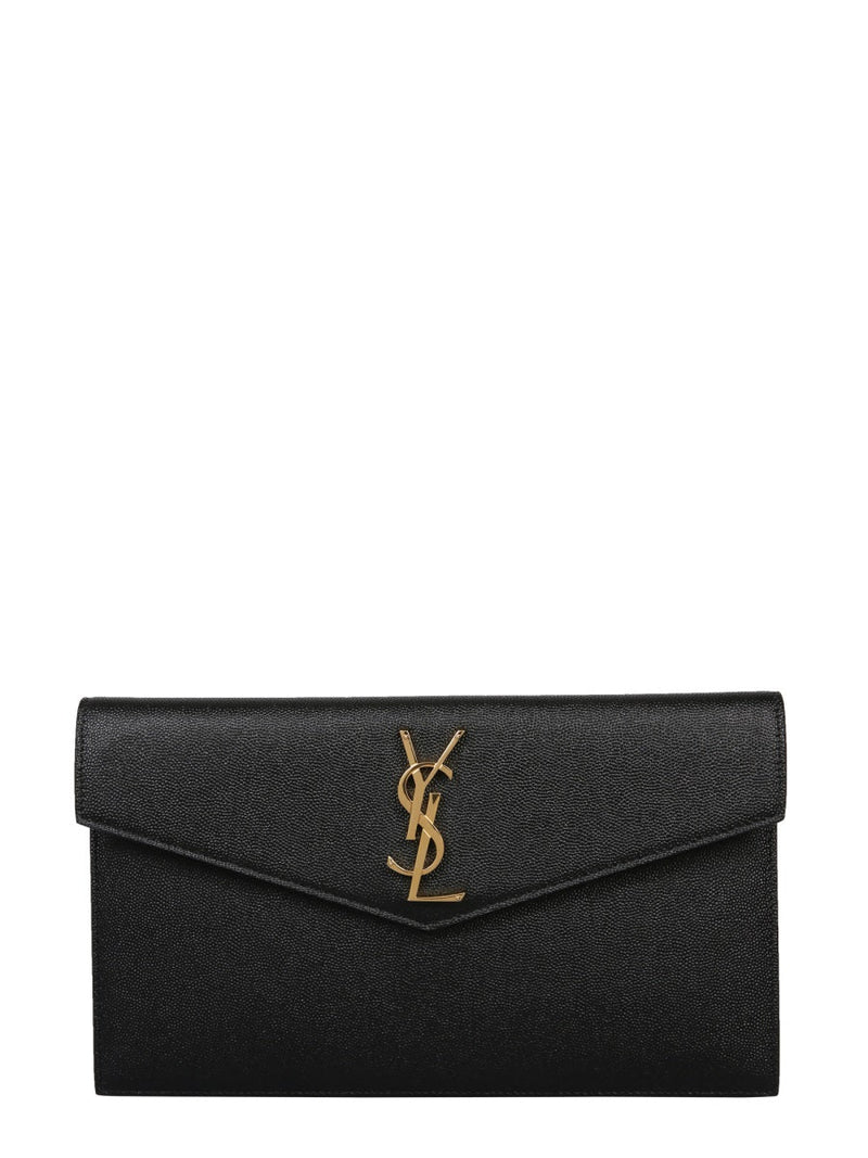 Saint Laurent Uptown Wallet — Black Calfskin