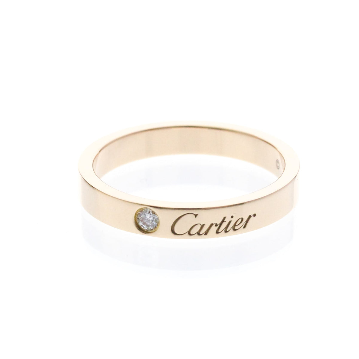 Cartier C De Wedding Band Platinum With Diamond Gold Pink_gold Bijoux