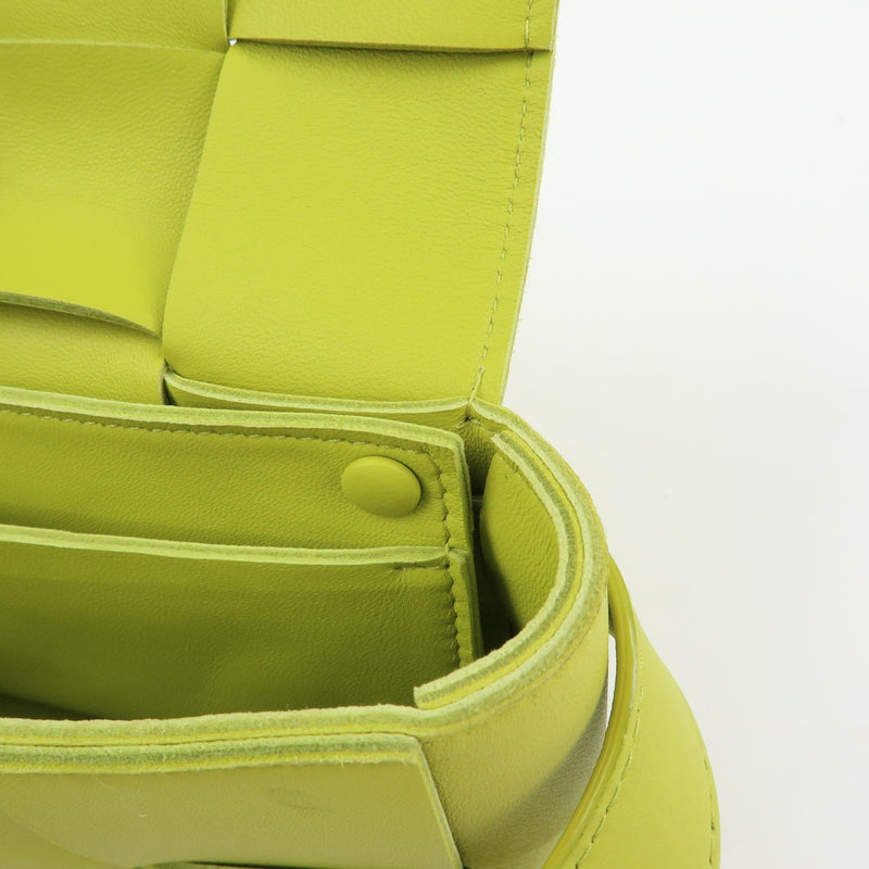 Bottega Veneta Cassette Belt Maxi Intrecciato Leather Green Bag