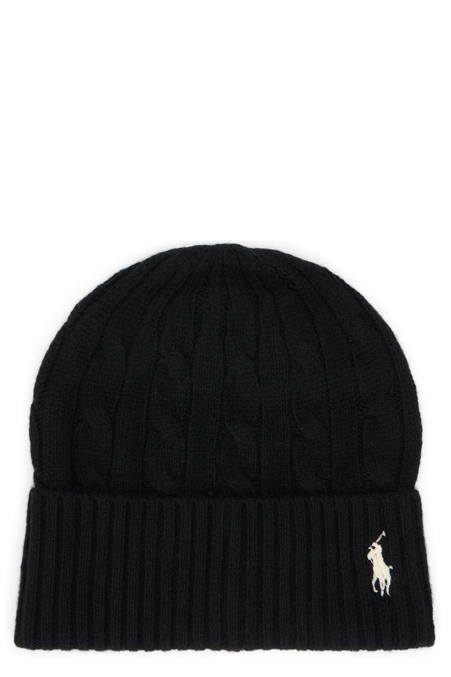 Polo Ralph Lauren 455981442 Wool And Cashmere Beanie — Black Beanies