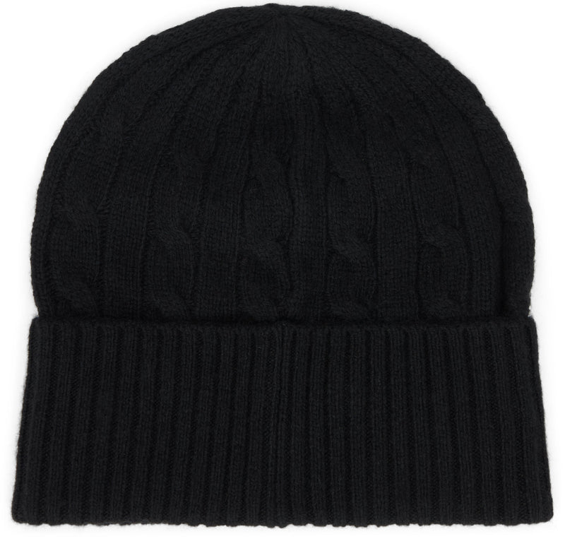 Polo Ralph Lauren 455981442 Wool And Cashmere Beanie — Black Beanies