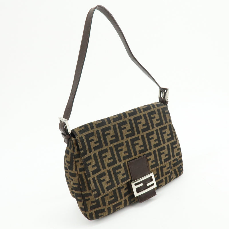 Fendi Mamma Baguette Monogram Canvas Brown Bag