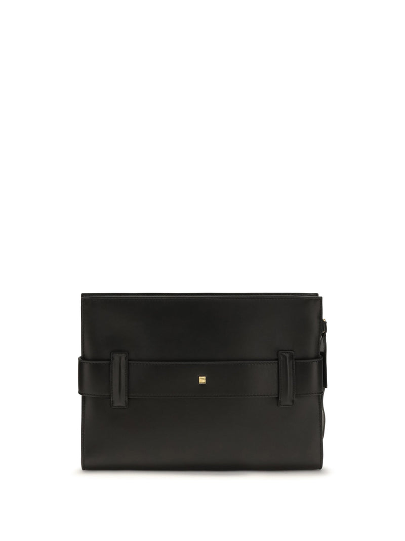 Balmain Anthem Clutch — Black Lamb Ovis Aries
