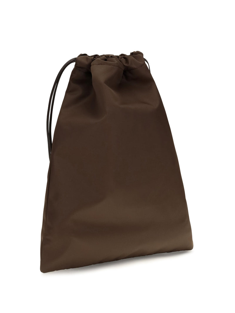 Prada Wish Clutch — Brown Polyamide