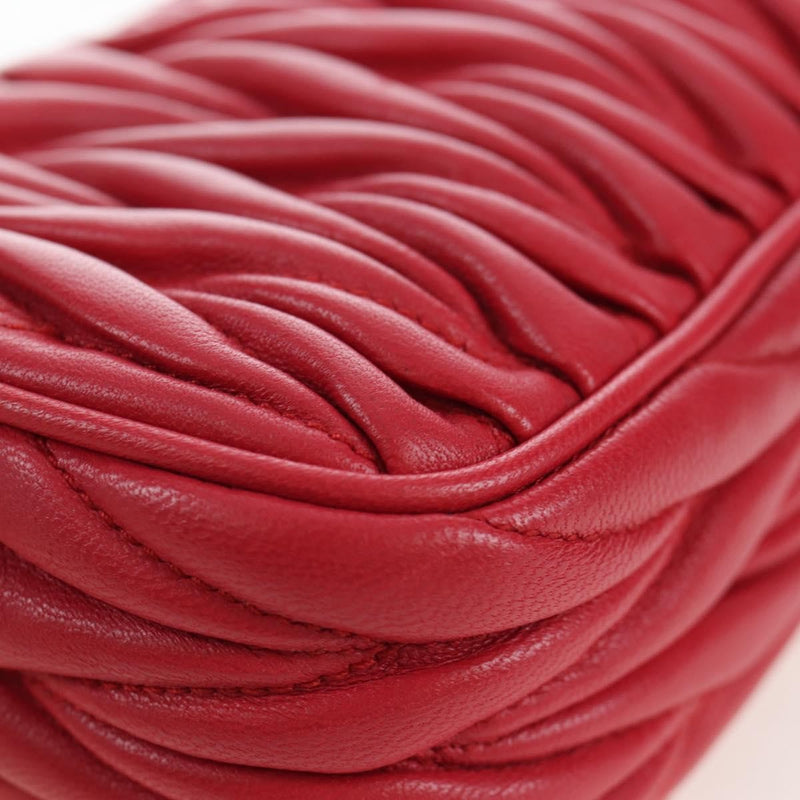 Miu Miu Tech Matelasse Leather Red Bag
