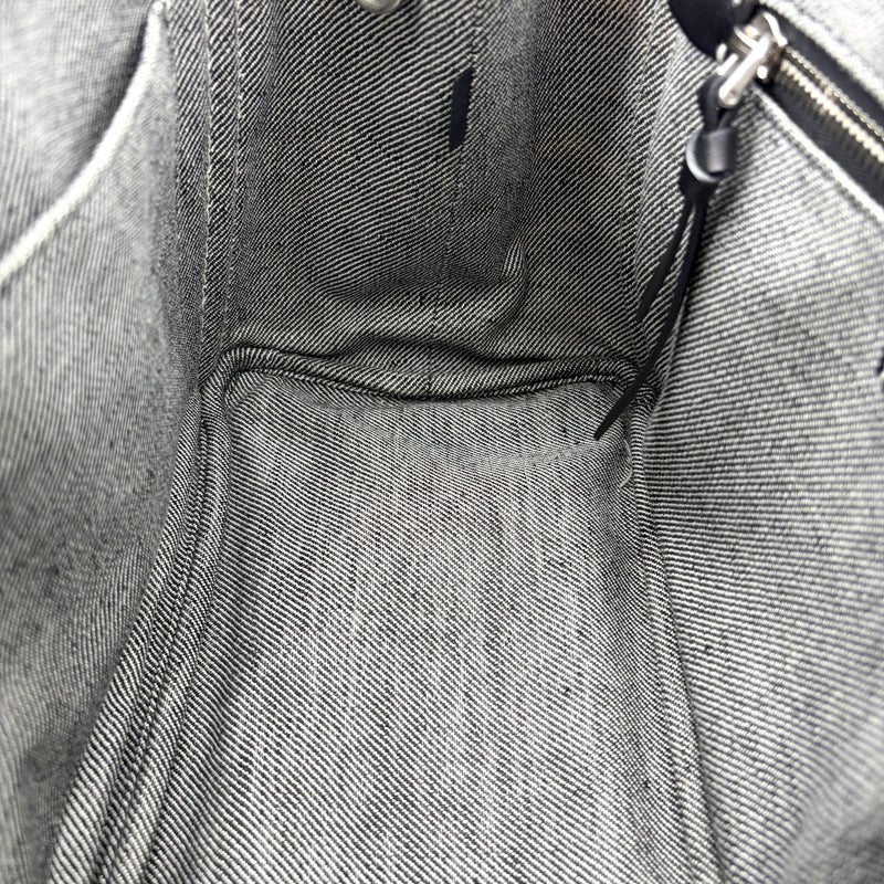 Miu Miu My Logo Leather Black Denim_jeans Bag