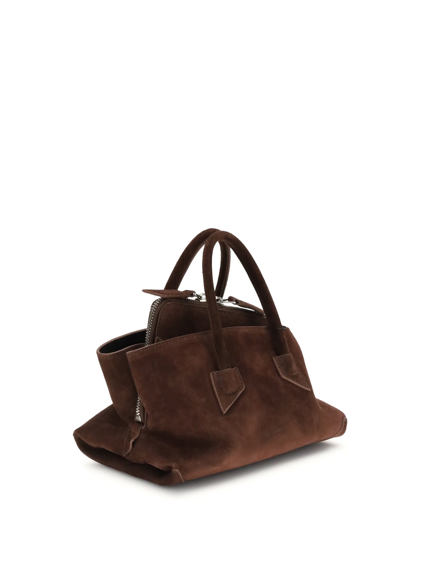 The Attico La Passeggiata Mini Shoulder Bag — Brown Calf Leather