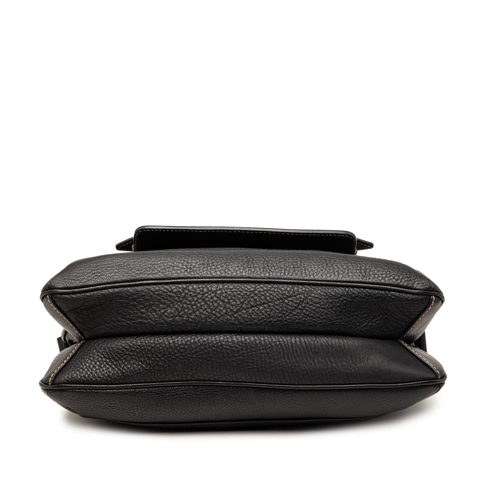 Leather Double Gancini Shoulder Bag - Image 3