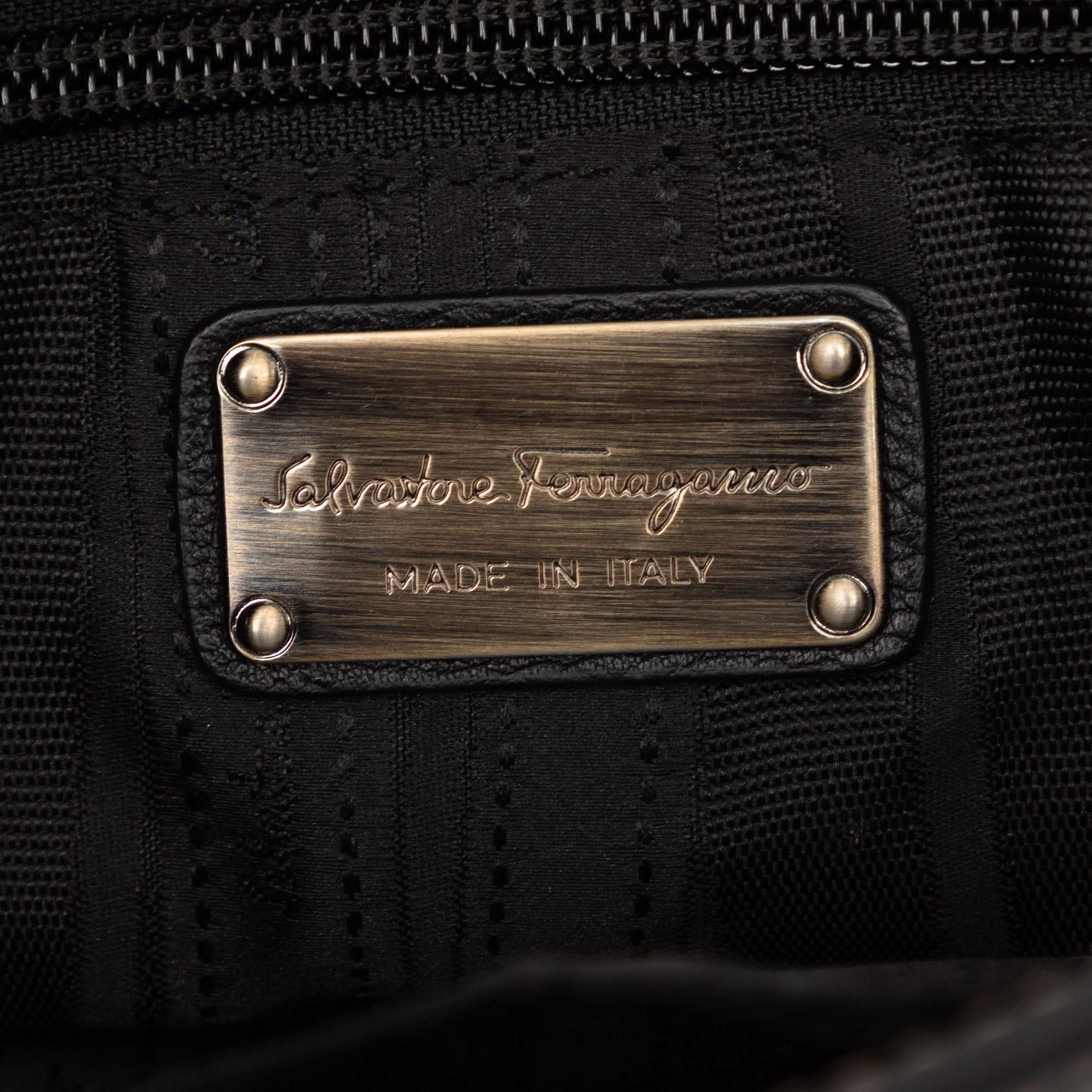 Leather Double Gancini Shoulder Bag - Image 5
