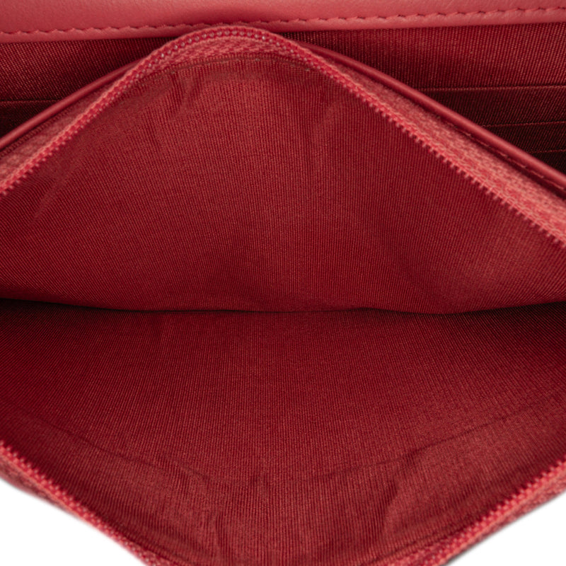 CC Quilted Lambskin Double Stitch Tassel Wallet On Chain - Image 6