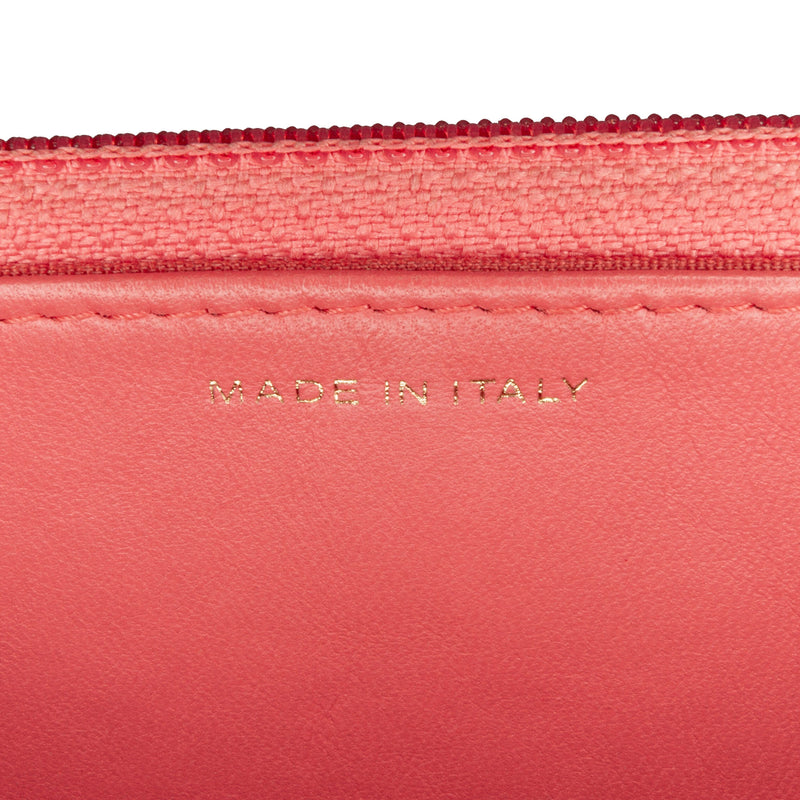 CC Quilted Lambskin Double Stitch Tassel Wallet On Chain - Image 8