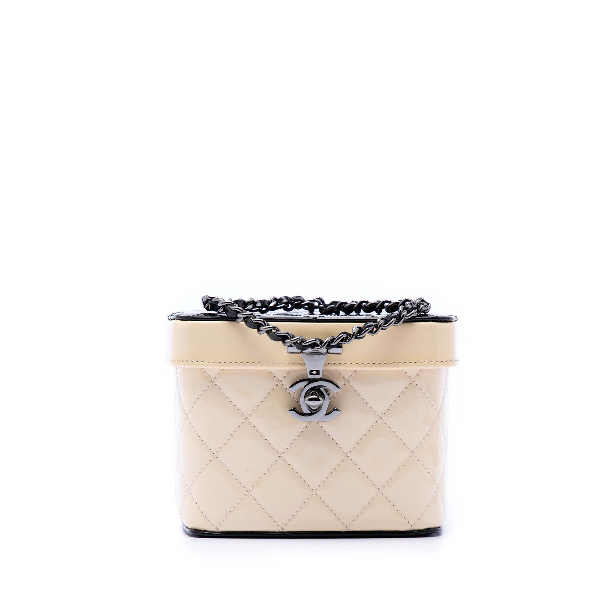 Mini CC Quilted Patent Vanity Bag - Image 1