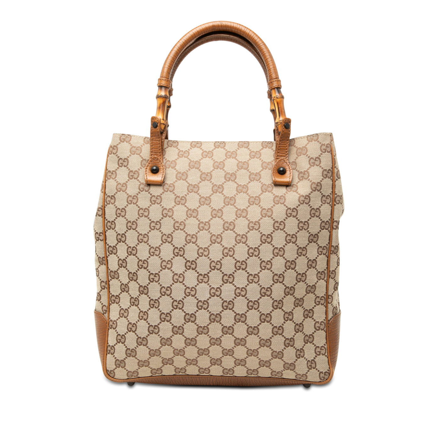 GG Canvas Bamboo Tote - Image 1