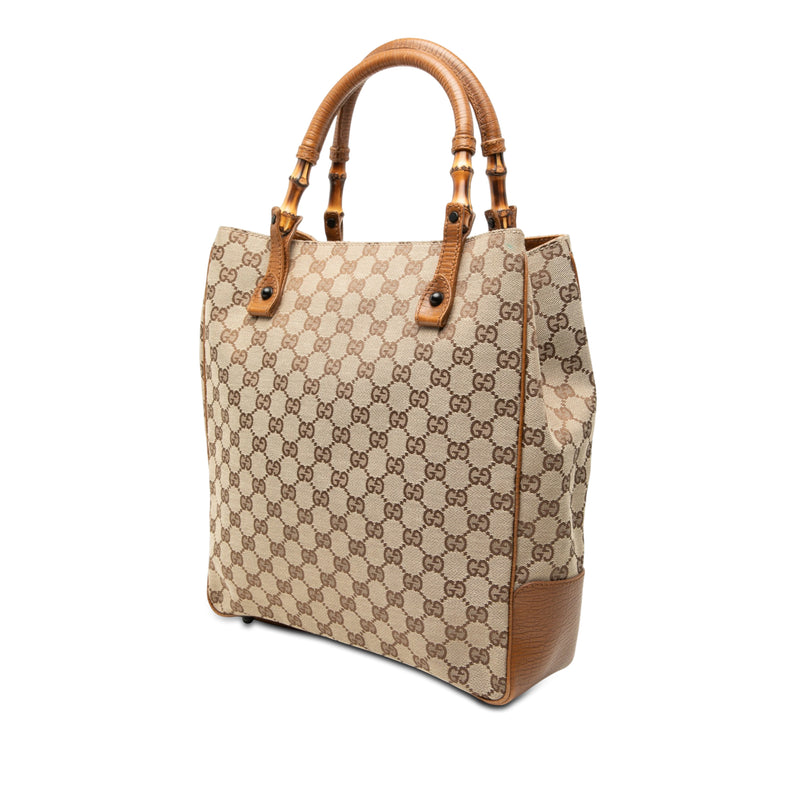 GG Canvas Bamboo Tote - Image 2