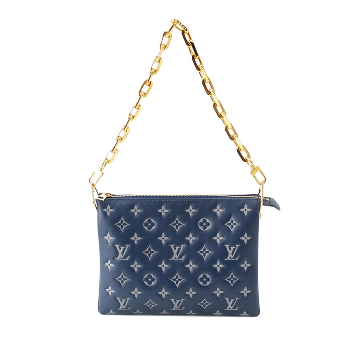 Monogram Embossed Denim Lambskin Coussin PM - Image 1