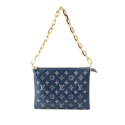 Monogram Embossed Denim Lambskin Coussin PM - Image 1