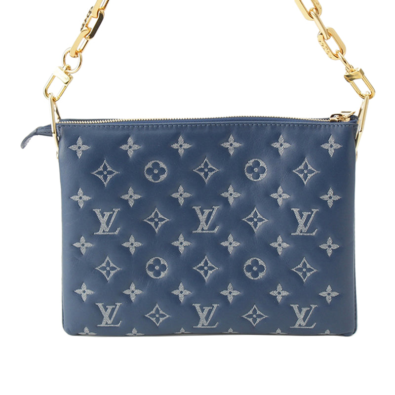 Monogram Embossed Denim Lambskin Coussin PM - Image 3
