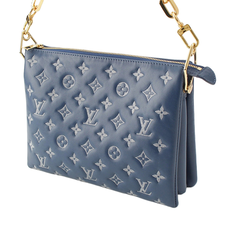 Monogram Embossed Denim Lambskin Coussin PM - Image 4