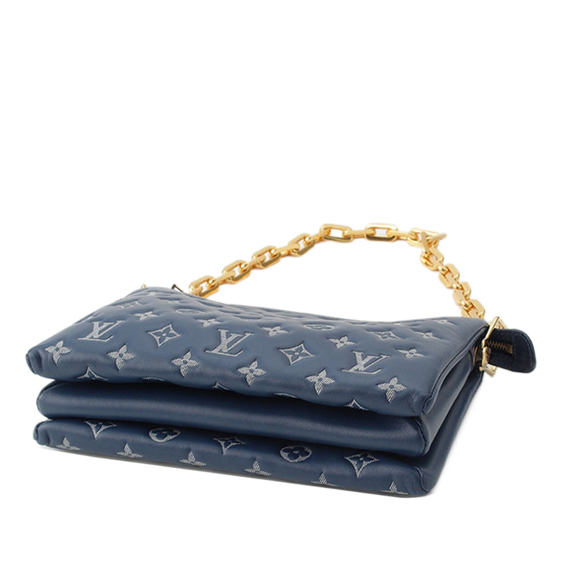 Monogram Embossed Denim Lambskin Coussin PM - Image 6