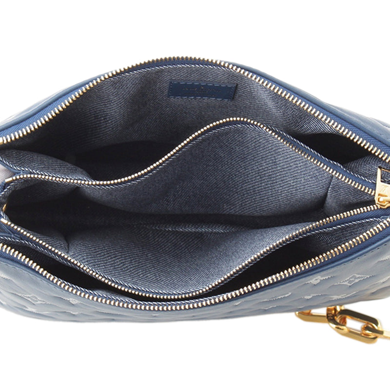 Monogram Embossed Denim Lambskin Coussin PM - Image 7