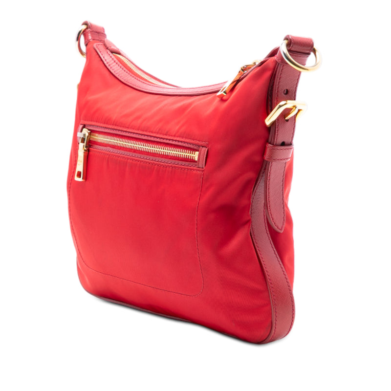 Saffiano Trimmed Tessuto Zip Top Crossbody - Image 2